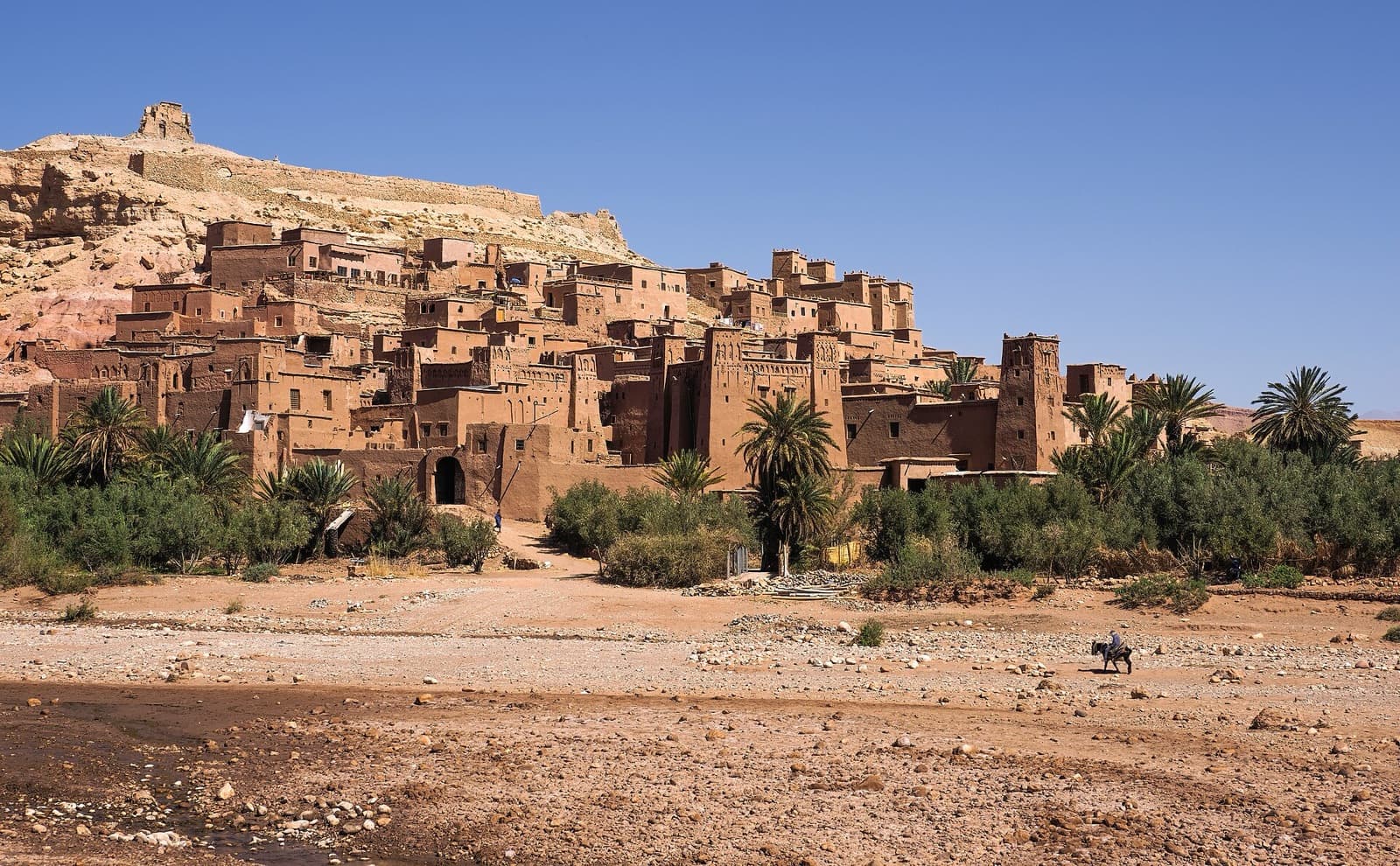 The clay ksar of Aït Ben Haddou above its palm grove