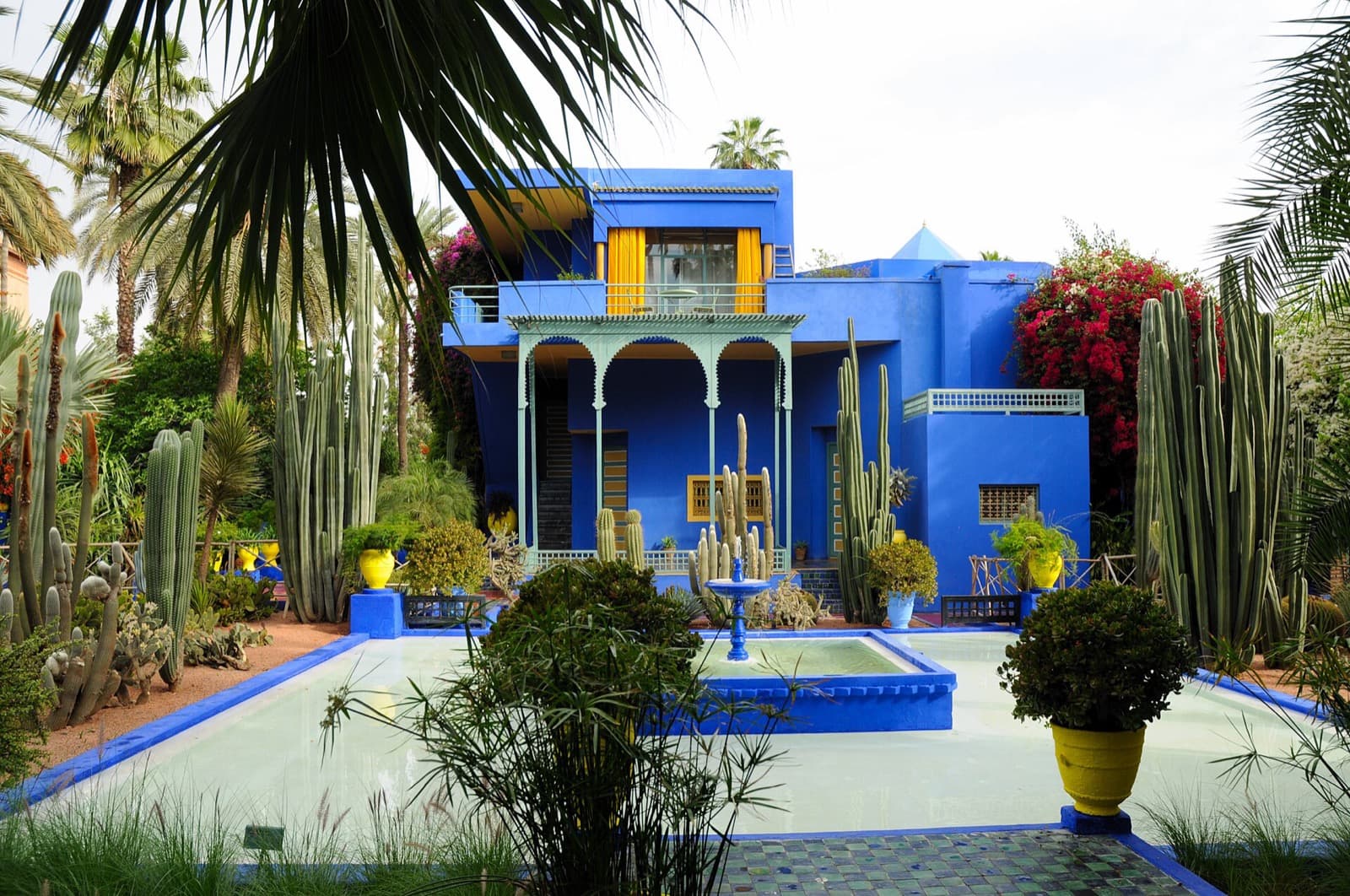The blue villa of the Majorelle Garden in Marrakech
