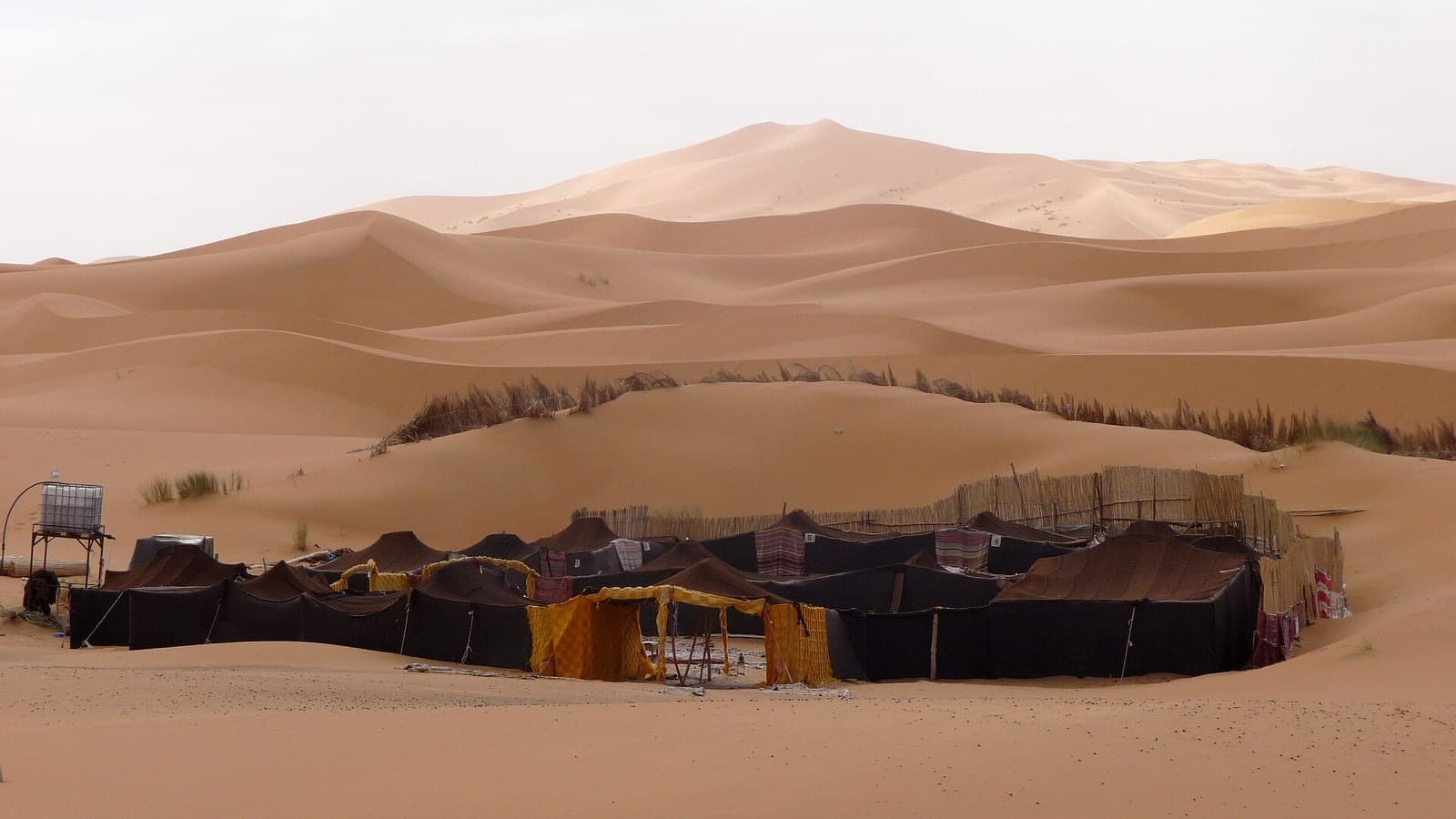 Berber tented camp in the dunes near Merzouga